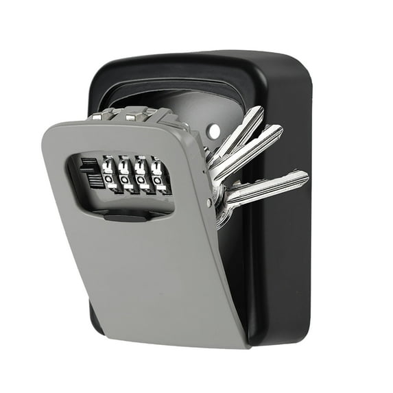 FACEGA Key Lock Box,Wall Mounted Lockbox for Keys with 4-Digit Code,Secure Key Hider for Home Construction Sites