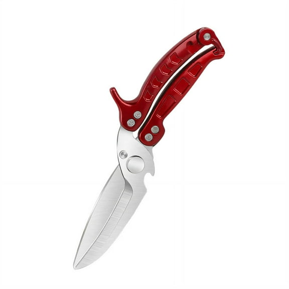 FACEGA Kitchen Scissors Split Design Heavy Duty Scissors Non-Slip Handle Kitchen Shears for Food 26x8cm,Red