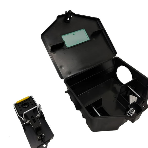 FACEGA Large Rat and Mouse Bait Station Box, Outdoor Indoor Rodent Control Housing for Poison Grain, Pest Management Tool