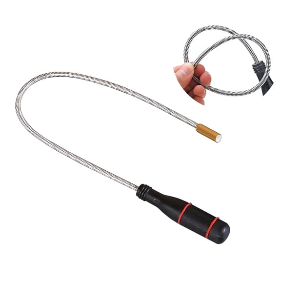 FACEGA Magnetic Pickup Tool - 24 Bend-It Flexible Magnet Pick-Up Sweeper Bendable Retriever Stick for Hard-to-Reach Home Sink Drains,Keys, Bolts, Nuts, Screws