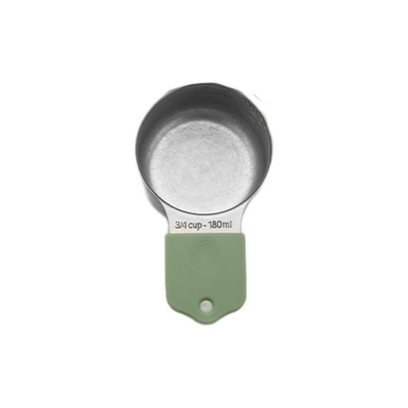 FACEGA Measuring Cups,High Temperature Resistance Espresso Cups,Easy to Clean Rounded Edges Metal Measuring Cups,Green