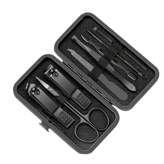 FACEGA Mens Grooming Kit Nail Set Mens Gift Set Beauty Kit Nail Care Kit for Women Black Style 2