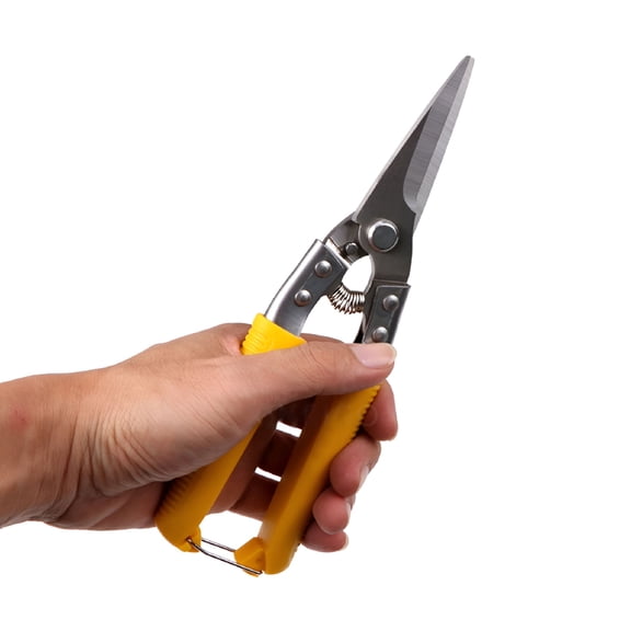 FACEGA Metal Sheet Scissors Shears Cutter Hand Tool PP Handle Straight (Yellow)