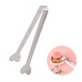thumbnail image 1 of FACEGA Metal Tongs,Heart Design Stainless Steel Grilling Tongs,U Style Grip 4.92" Small Tongs,For Pick Up, Sugar Cubes, Milk Balls,Style4, 1 of 7