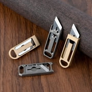 FACEGA Mini Knife Small Sharp Cutter Titanium Alloy Box Cutter Utility Knife for Every Day Carry,Silver