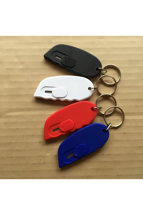 Mini Plastic Box Cutter Keychain Box Opener Safe Package Opener Utility Knife Portable