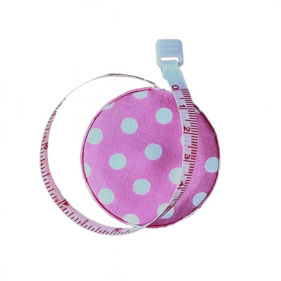 FACEGA Mini Retractable Portable Ruler Tape Measure Fabric Covered Tailor Ruler Sewing Tools Pink