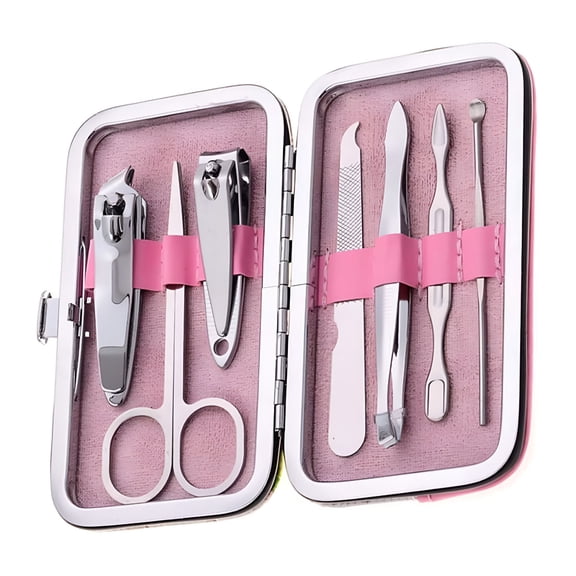 EXLEAF Nail Clipper Pcs Set Scissors Grooming Travel Case Tools Manicure Pedicure Kit Ear