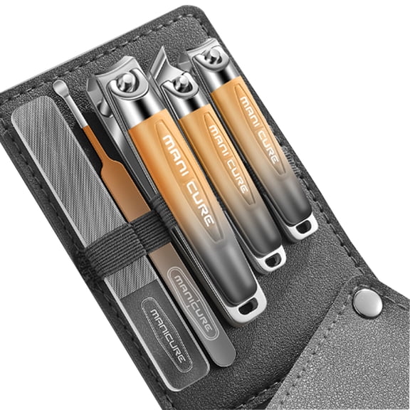 FACEGA Nail Clippers,5-in-1 High-Carbon Steel Nail Clipper Set,0.01mm Misplaced Knife Edge Nano Technology for Smooth Cuts Nail Cutter for Thick Nails