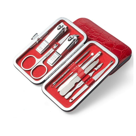 FACEGA Nail Clippers,9-in-1 Precision Heat-Treated Blades Nano Technology Blades Nail Clipper Set with Nail File,Ergonomic Non-Slip Handle