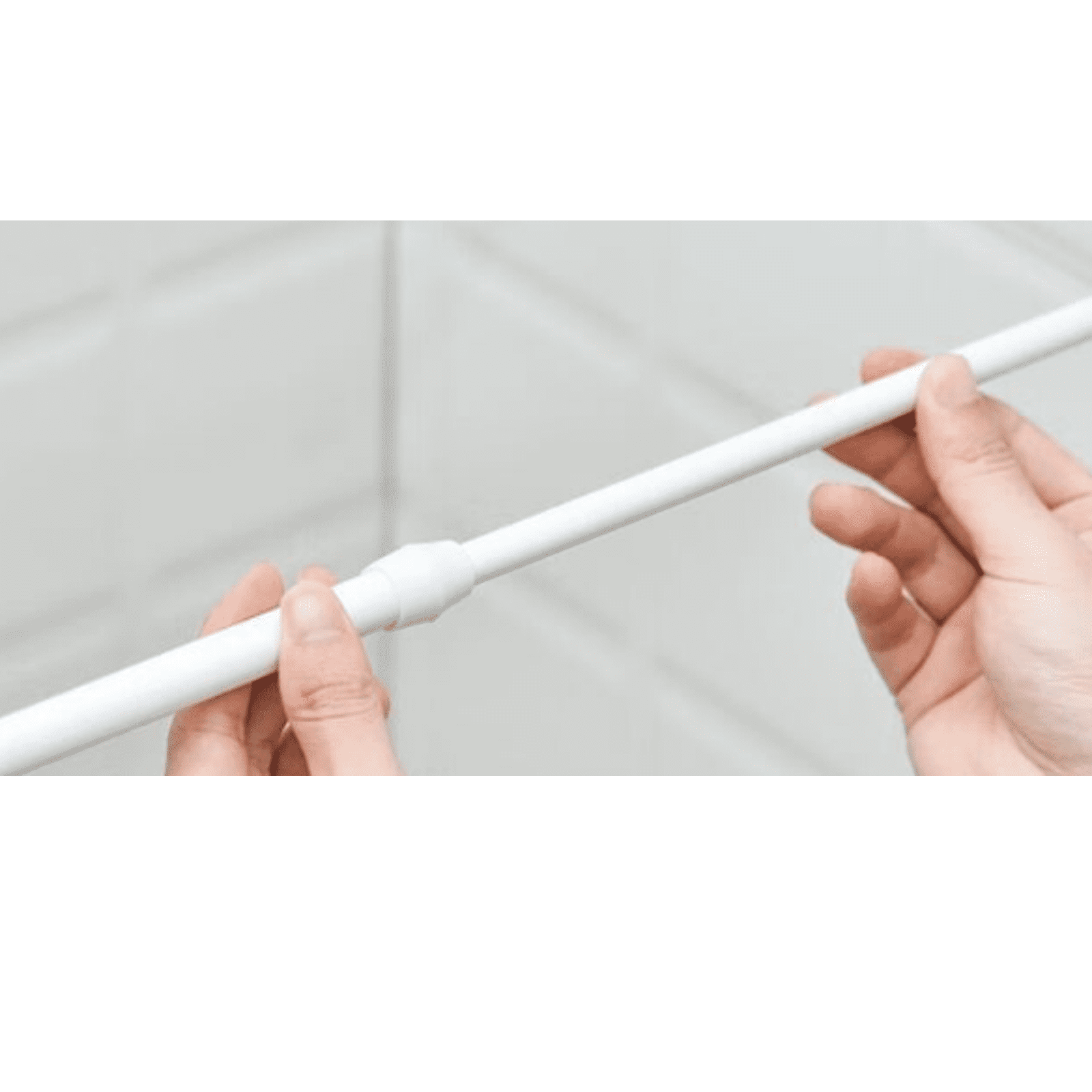FACEGA No-Drill Adjustable Shower Curtain Rod, Spring Spiral Shower Rod Curved, Anti-Slip Shower Rods, 20-Pack