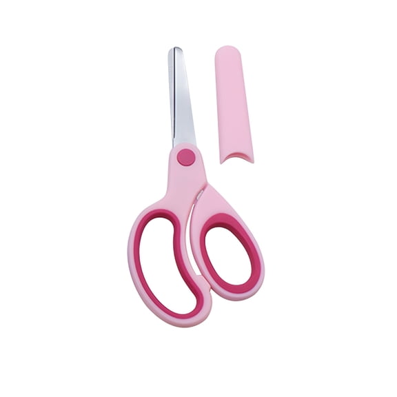 FACEGA Office Stationery Left Handed Scissor With Cap Blunt Tip Home Use Crafting Scissor Arts Cutting Paper Scissors