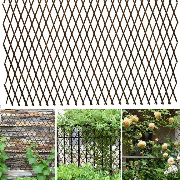 FACEGA Outdoor Trellis for Climbing Flowers - Willow Expandable Lattice Fence Plant Support Panel