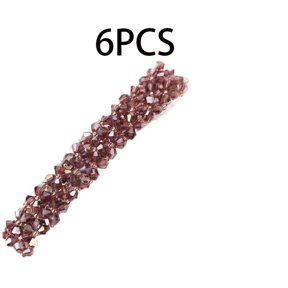 RAGUPEL 6 Pcs Hair Clips for Women,Fishline Weaving and Zig-Zag Spring Hair Jewelry,Delicate Crystal Finish Hair Styling Accessories,Purple