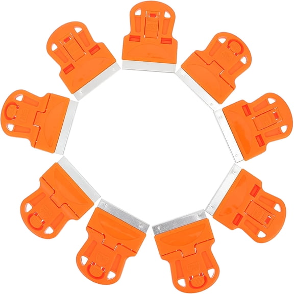 FACEGA Plastic Mini Razor Blades Scraper: 10pcs Retractable Mini Razor Scrapers Car Window Film Glass Glue Remover for Scraping Off Paint Decals Labels Stickers and Debris
