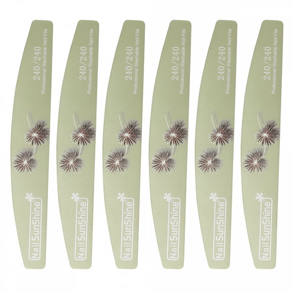 FACEGA Professional Nail Files and Buffing, Washable Acrylic Files 100/120/150/180/240 Grits Coarse Nail Files Emery Boards for Gel Nails