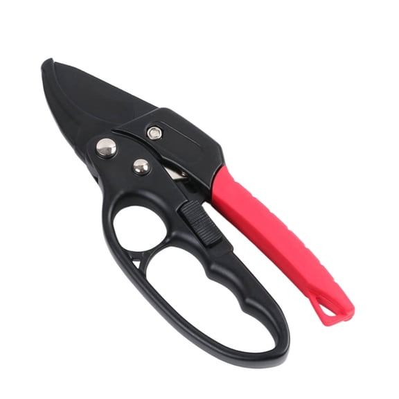 FACEGA Pruning Shears,Segment Lever Mechanism Pruning Shears for Gardening,Sk5 Steel Slip-Resistant Handle Tree Trimmer,Black & Red