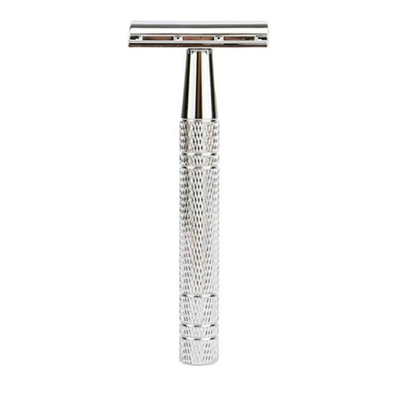 FACEGA Razors for Men,Vintage Razor Single Blade Razors for Men,Classic Design Sharp Stainless Blade Safety Razor,Silver