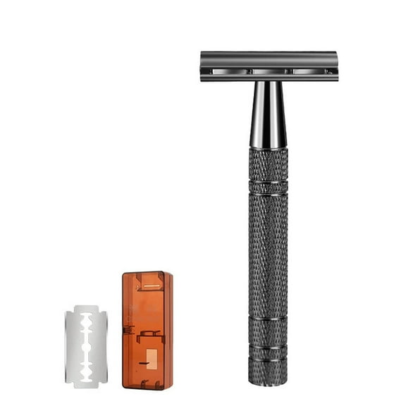 FACEGA Razors for Men,Wide Hole Design Single Blade Razor,Easy Rinsing No Residue Supply Razors for Men,Silver