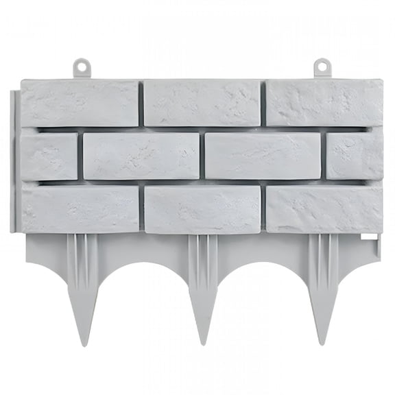 FACEGA Retaining Wall Block Faux Stone Edging for Landscaping,17 x 13 Inch Garden Border Landscape No Dig Edging Blocks Garden Plastic Fence for Mulch Flower Bed Patio Lawn Path Walkway