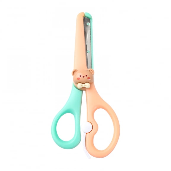 FACEGA Safety Scissors Left Handed Scissor with Cap Blunt Tip Use Crafting Scissor Arts Cutting Paper Scissors