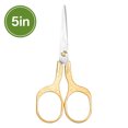 thumbnail image 1 of FACEGA Scissors All Purpose,Plum Blossom Relief 5" Embroidery Scissors,Pointed School Scissors,Gold1, 1 of 7