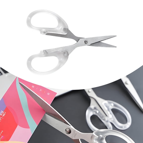FACEGA Scissors All Purpose,Straight Handle 4.9" Cute Scissors,Plastic Handle Fabric Scissors,Multcolor