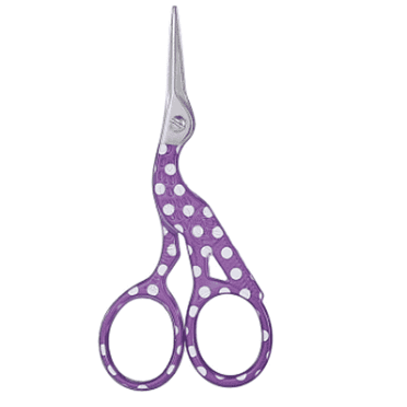 FACEGA Scissors,Reliable Performance Embroidery Scissors, Chic Design Fabric Scissors,Purple Round Picture