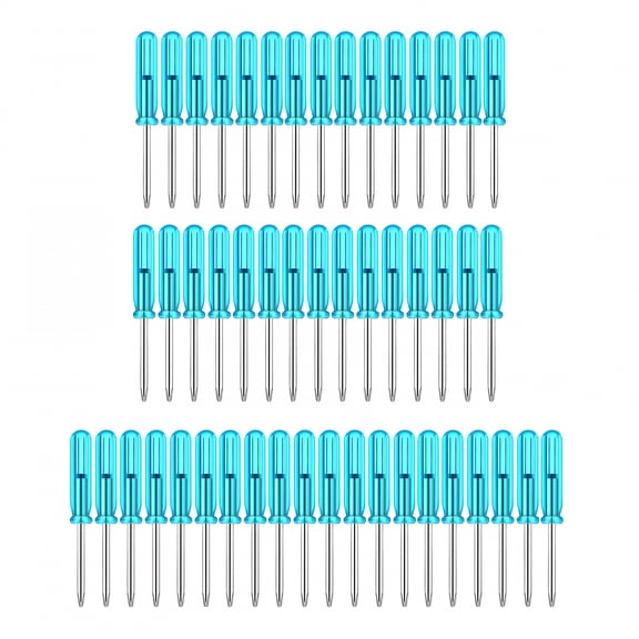 FACEGA Set of 50 Pocket Screwdrivers Eyeglass Screwdriver Practical for Watches Cellphone Repair Easy to Carry Around Steel Rod,PP Handle Cross Head