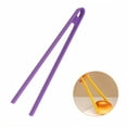 thumbnail image 1 of FACEGA Silicone Tongs,Safe for Cookware Tongs,Striped Tong Tip 11" Tongs with Silicone Tip,For Baking, Picking Up Food, Picking Up Bread,Purple, 1 of 7