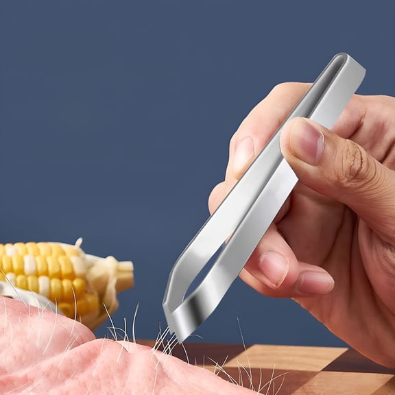 FACEGA Slanted Hair Removal Tool - Angled Tip Tweezers for Eyebrows and Facial Hair, Reusable Epilator with Precision Grip