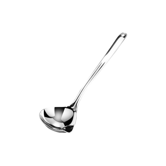 FACEGA Soup Ladle,Multi-Functional Design Gravy Ladle,Oil Separation Stainless Steel Ladle,S