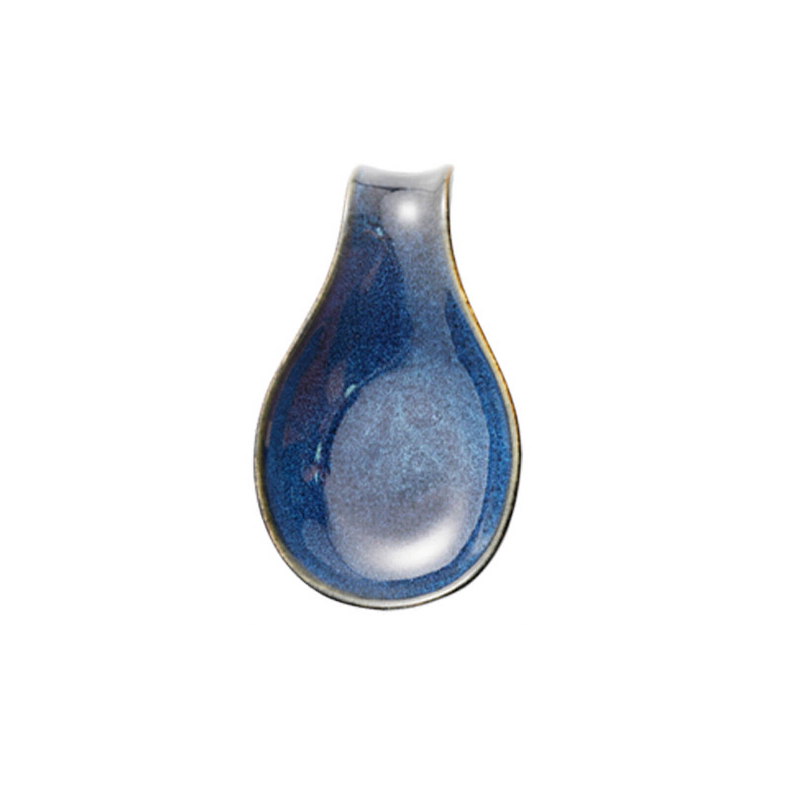 FACEGA Spoon Rest Kiln Bluing Spoon Holder Like the Stars Ceramic Coffee Spoon Holder,Blue