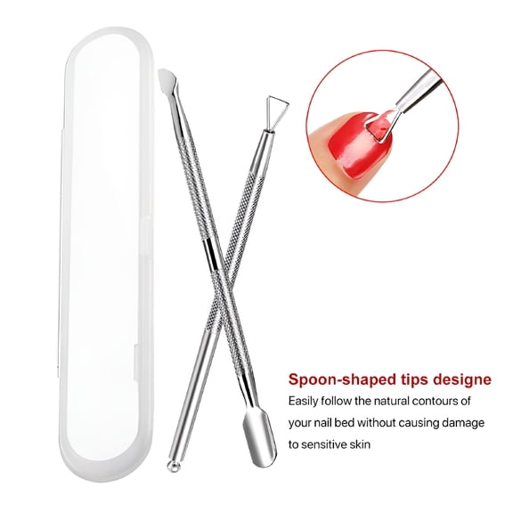 FACEGA Stainless Steel Cuticle Peeler Scraper Remove Nail Polish Nail Art Remover
