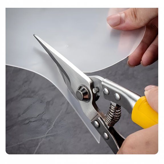 FACEGA Stainless Steel Sheet Metal Scissors, Ergonomic PVC Pipe Cutter