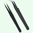 thumbnail image 1 of EXLEAF Straight and Curved Point Tweezers for Eyelash Extension, 1 of 5