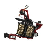 FACEGA Tattoo Gun Machine Shader Liner 10-Wrap Coil Handmade Arts Stable Starter Secant Equipment Red