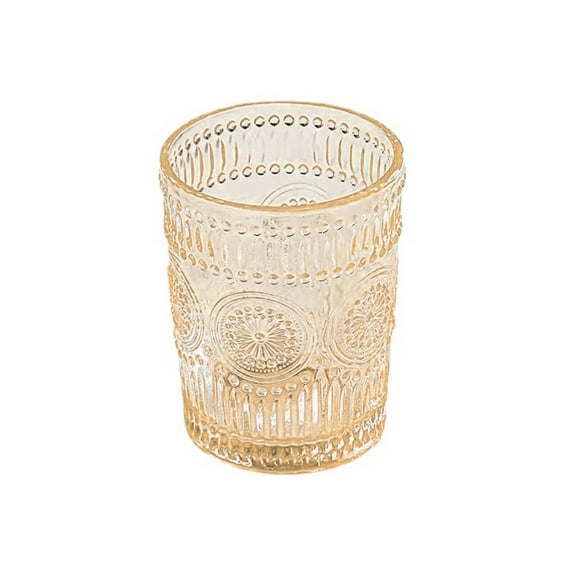 FACEGA Whiskey Glasses,Corrosion-Resistant Vintage Glassware,High Temperature Resistance Rounded Edges Whiskey Glass,Brown