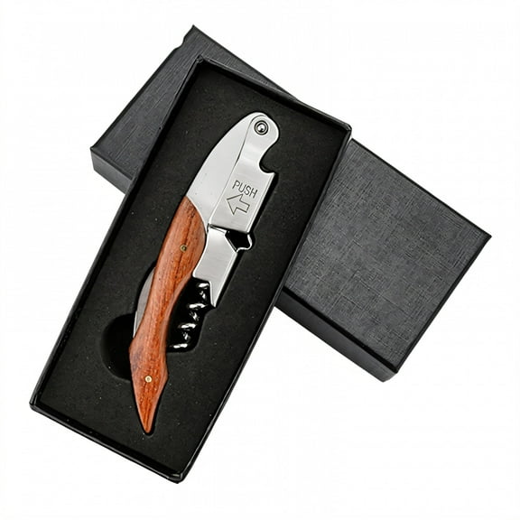 FACEGA Wine Opener Wooden Handle Corkscrew Wine Opener Quick Bottle Opener Wine Accessories Style1