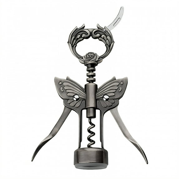 FACEGA Wine Opener Zinc Alloy Butterfly Wing Style Corkscrew Wine Opener Effortless Handling Bottle Opener Bartender Style5