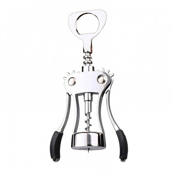 FACEGA Wine Opener Zinc Alloy Wing Grip Assist Corkscrew Wine Bottle Opener Smooth Twist Force Wine Key for Servers Style1