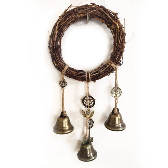 FACEGA Witch Bells Décor Doorbell Wizard Decorations Bell Multi-Purpose Witch Bells for Versatile Home and Car Blessings Witchcraft Bell Supplies Handle 12cm Style2 Bell