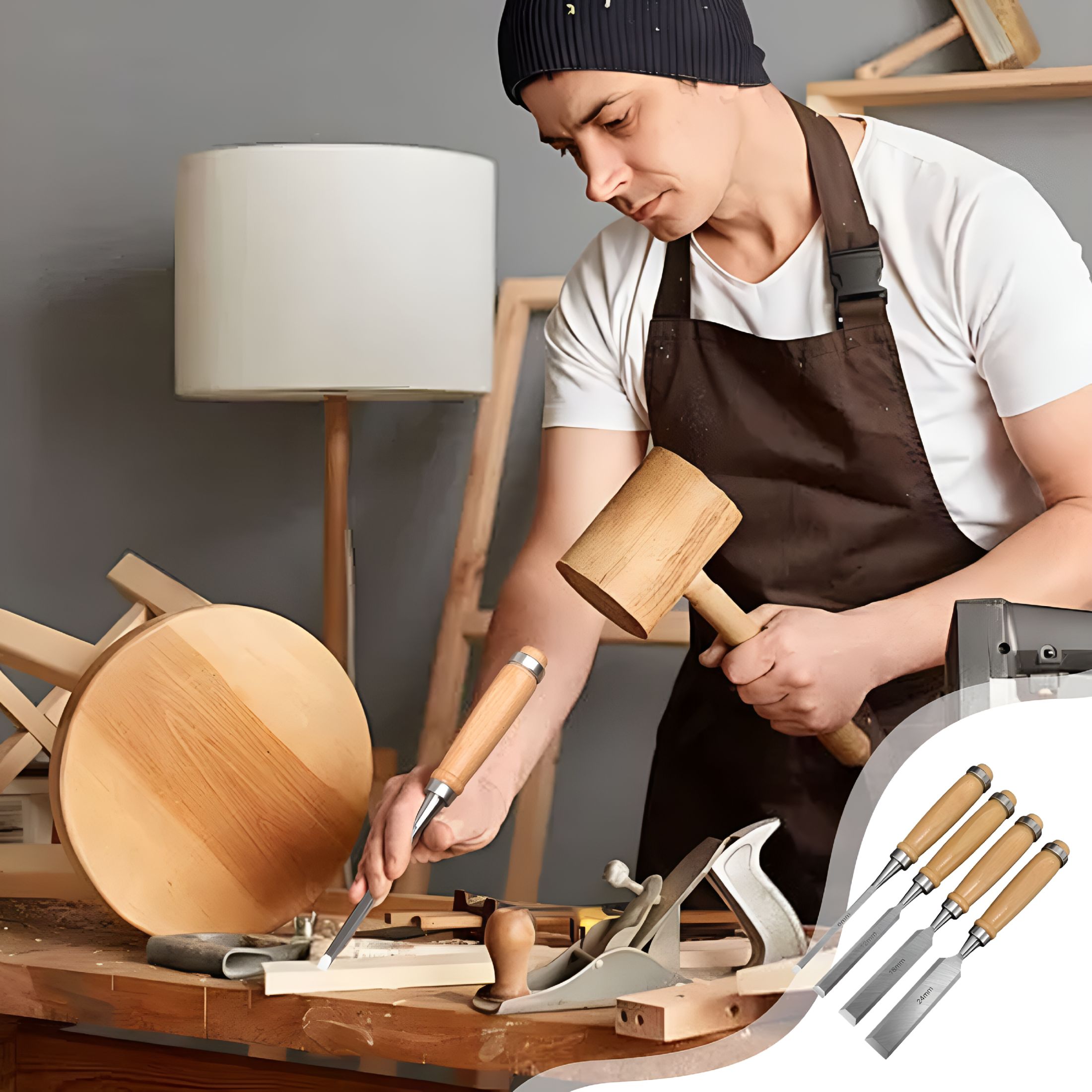 FACEGA Woodworking Tool Set Handmade Wood Carving Tools Traditional ...