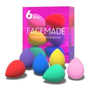 FACEMADE 6 Pcs Makeup Sponges Set, Makeup Sponges for Foundation, Latex Free Beauty Sponges, Multiple Colors