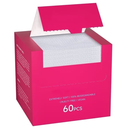 60 Count XXL Disposable Face Towels, 100% Biobased Face Towels Disposable, Clean Facial Towels , Super Soft and Thick Dry Wipes Club