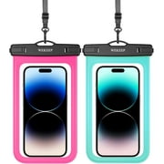 WEKEEP 2 Pack Universal Waterproof Phone Pouch, Muticolor