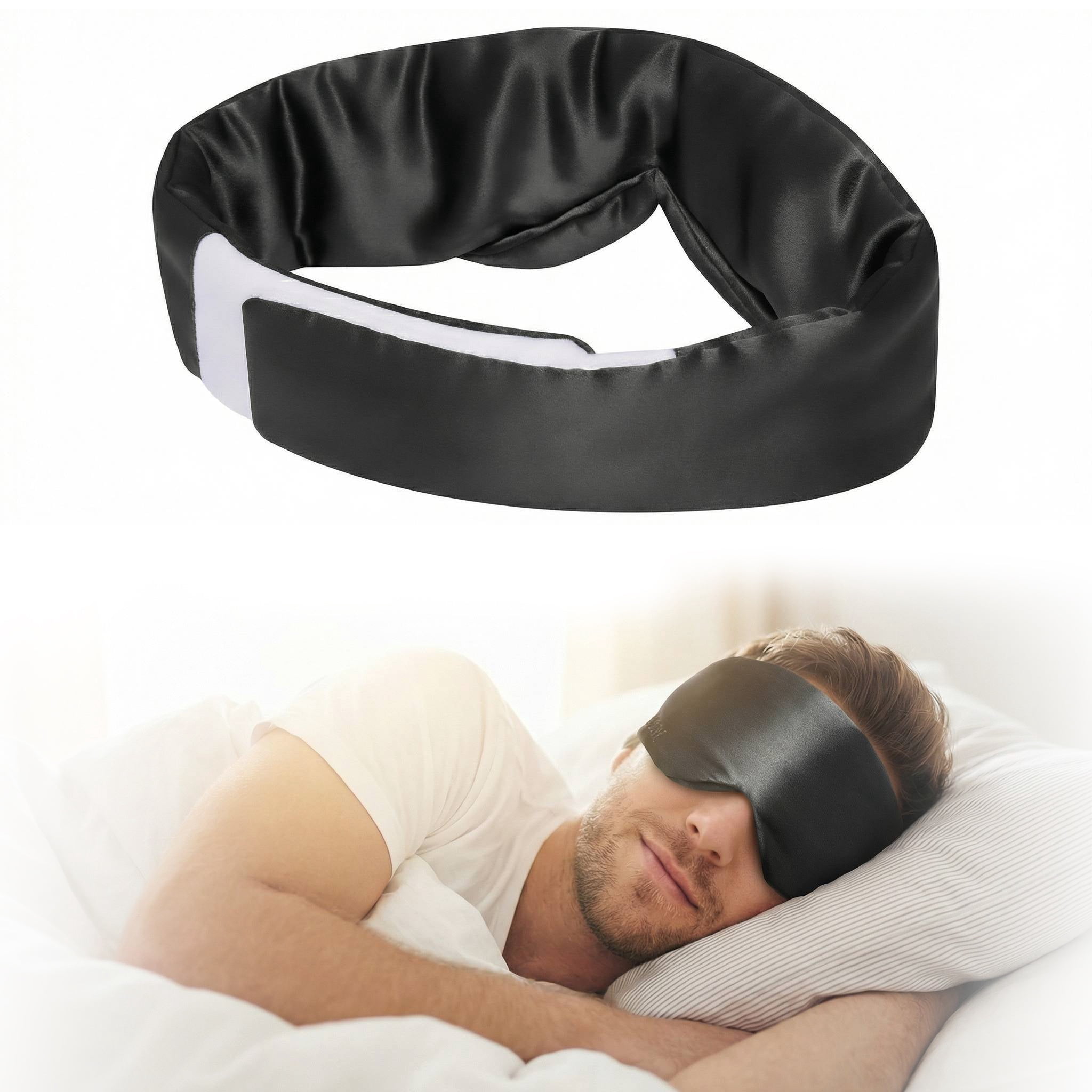 FACEMOON 100% Mulberry Silk Sleep Mask, Light-Blocking Eyepatch, Soft, Padded