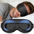 thumbnail image 1 of FACEMOON Blackout Weighted Sleep Mask for Men and Women 3D Comfort Zero Eye Pressure Soft Travel Essential Long Flight Apartment Office Nap Black, 1 of 1
