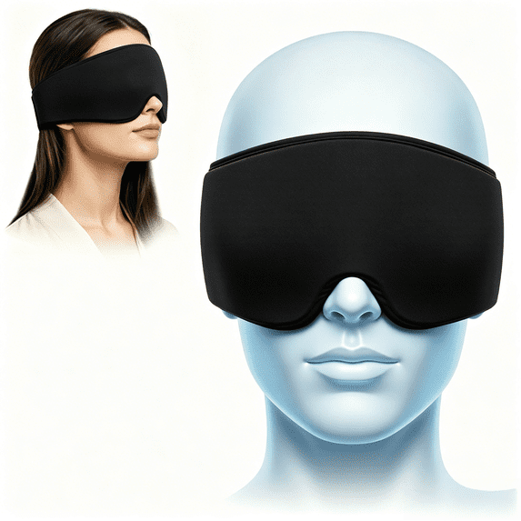 FACEMOON Cooling Sleep Mask Weighted Comfort for Puffy Eyes Dark Circles Relief Travel Relaxation