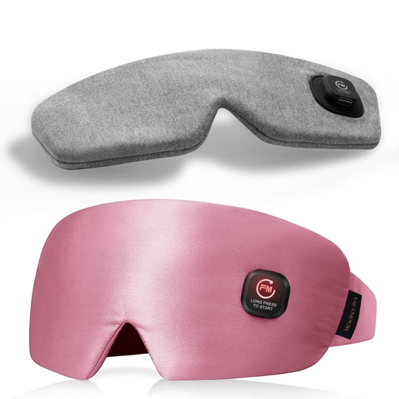 FACEMOON Cordless Warm Eye Compress Silk Comfort for Dry Eyes Relief Rechargeable Moist Heat Washable Sleep Essential Pink